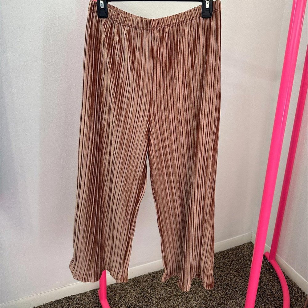 LULUS PLAID BROWN PANTS‎ SIZE MEDIUM